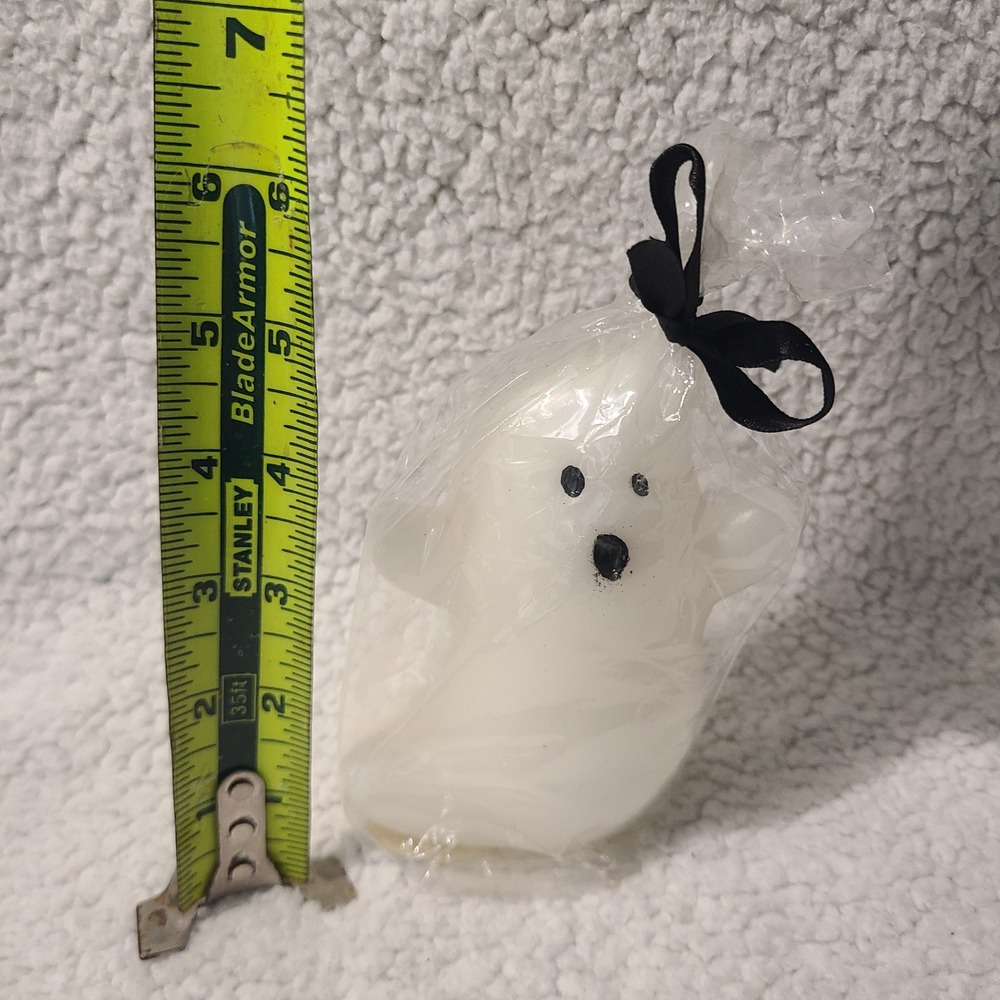 Set of 3 Halloween Ghost Candles White Spooky Decor Party Favors - Picture 5 of 6